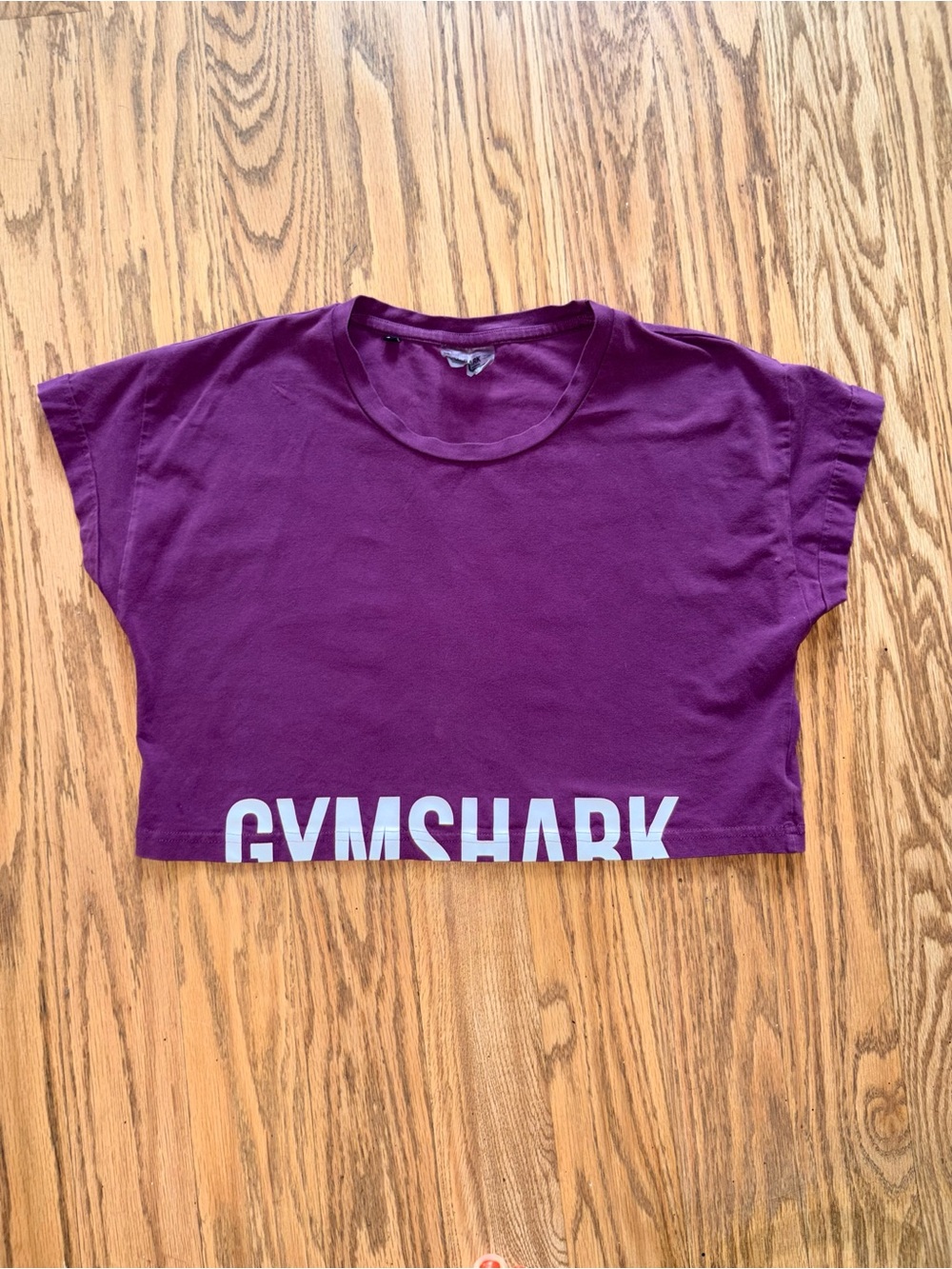 Gymshark Purple Cropped Logo Tee